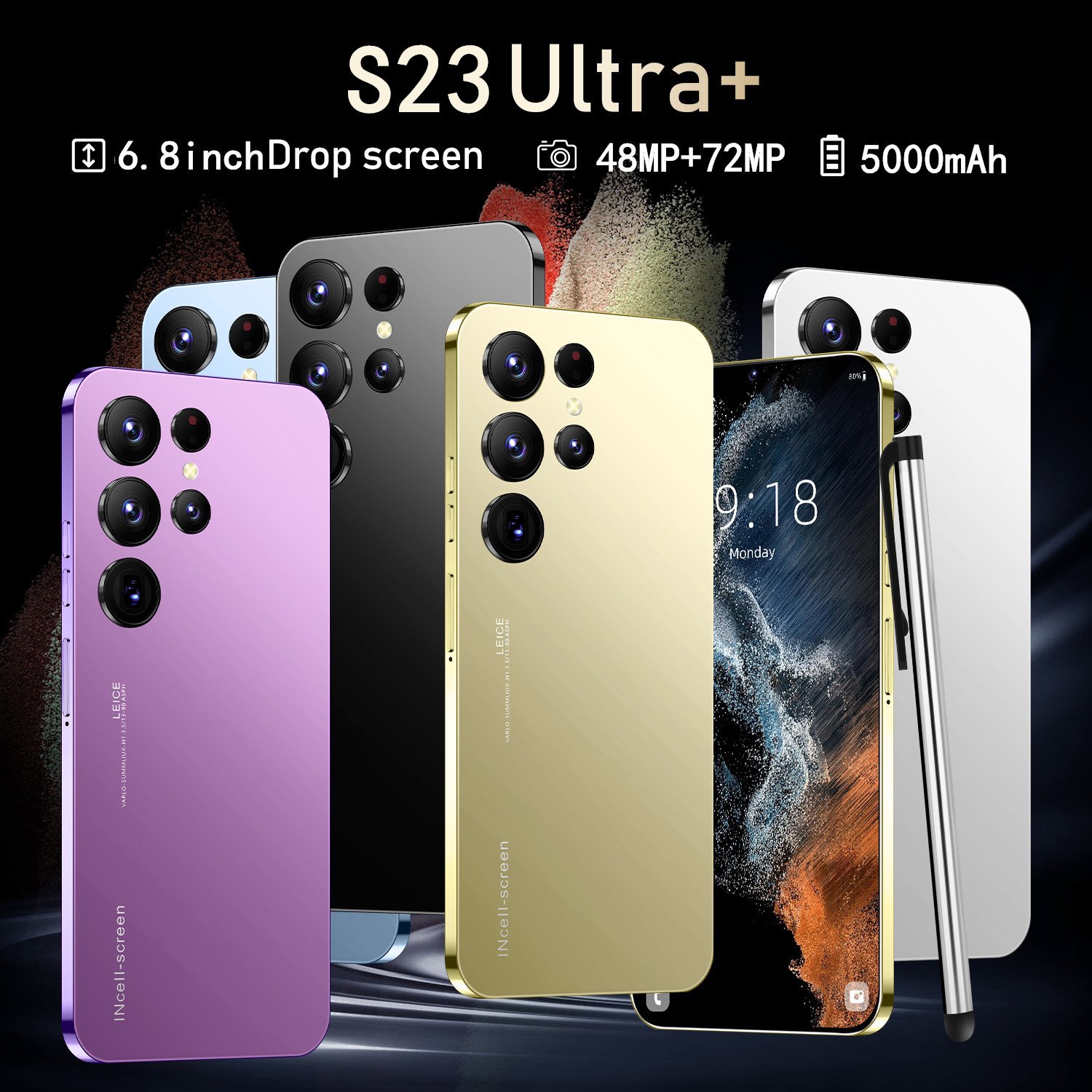 NEW Glxy S24 Ultra 1256/512GB 5G Unlocked mobile phone s24 Ultra 108MP 6.8 inch 5000mAh Smart Mobile Phones